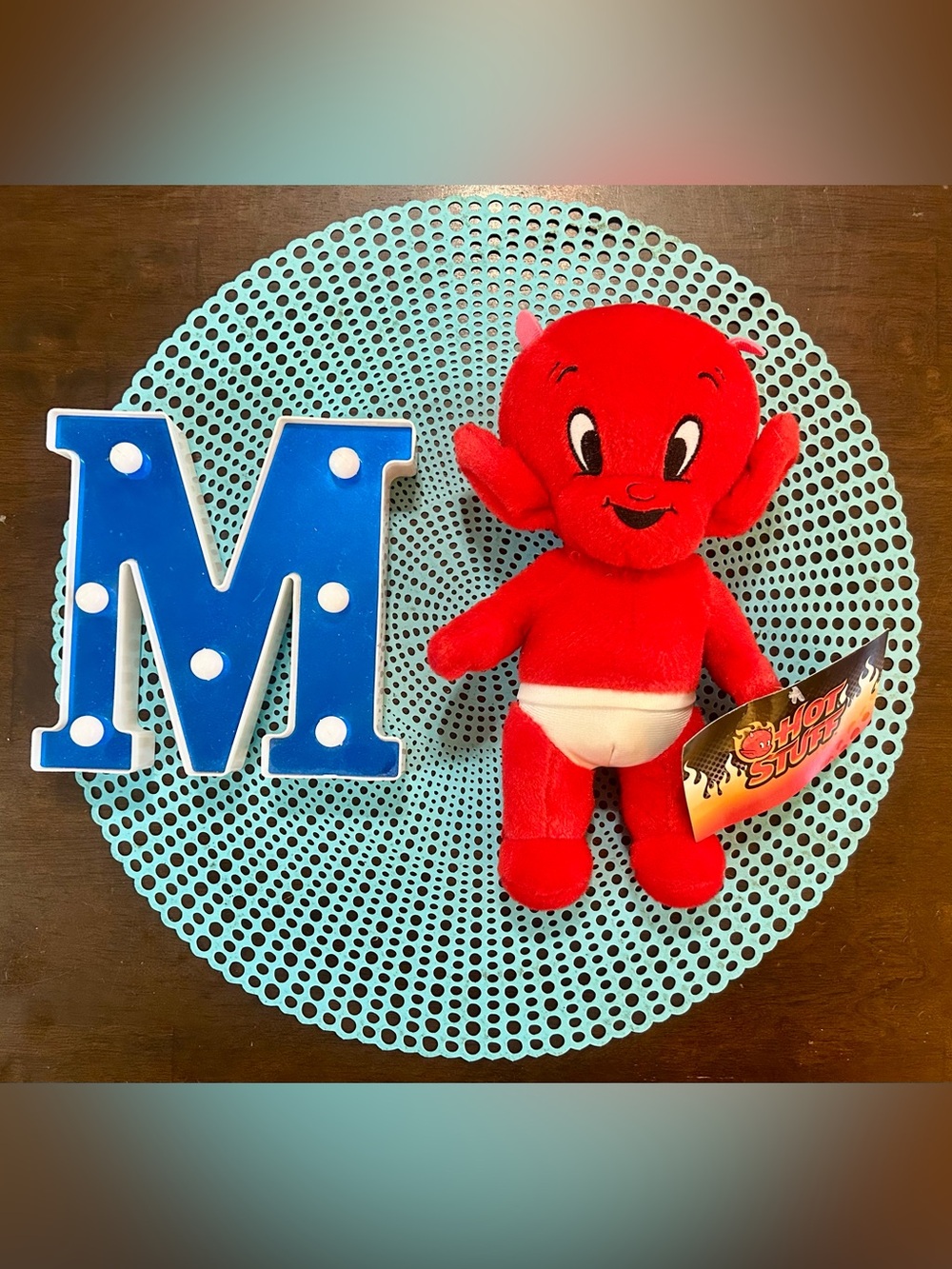 Hot Stuff Red Devil Plush Toy Stuffed Doll Cartoon White Underwear 10” With Tag
